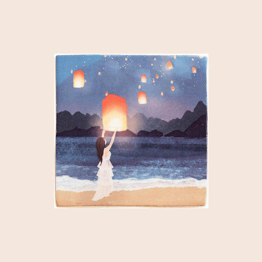 StoryTiles Making memories & wishes - keramische tegel 10 x 10 cm, aanvullende productfoto