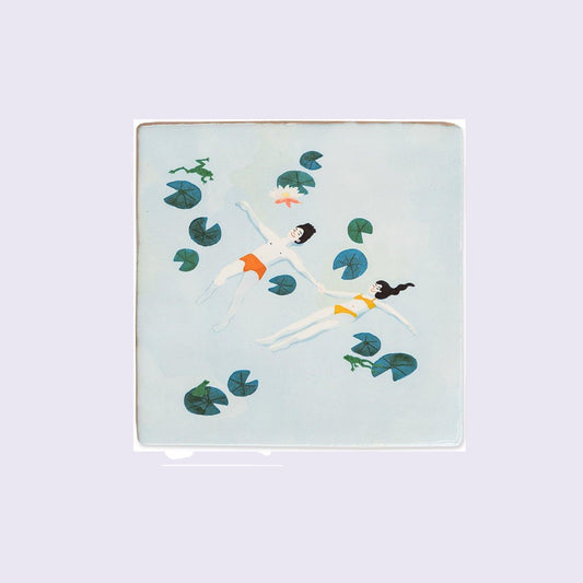 StoryTiles Dobberend in 't water - Just floating around - keramische tegel 13x13cm, aanvullende productfoto