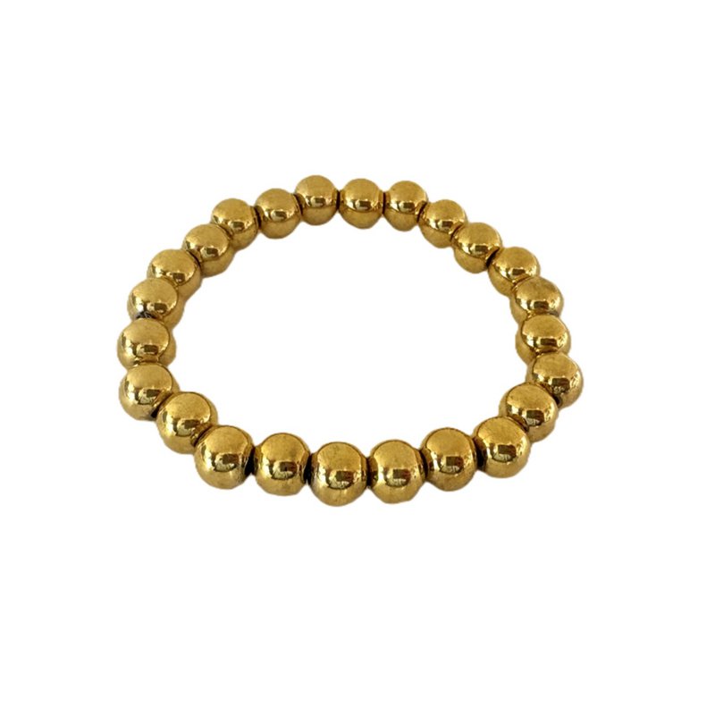 Chic Le Freak Armband met gouden kralen 8 mm