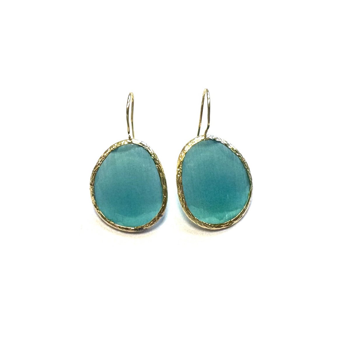 Chic Le Freak Grote cateye oorbellen - turquoise