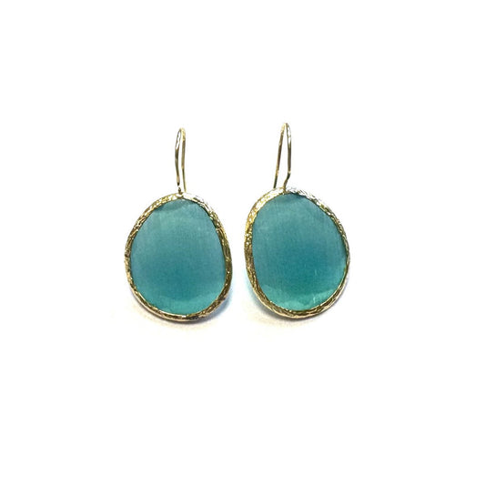 Chic Le Freak Grote cateye oorbellen - turquoise