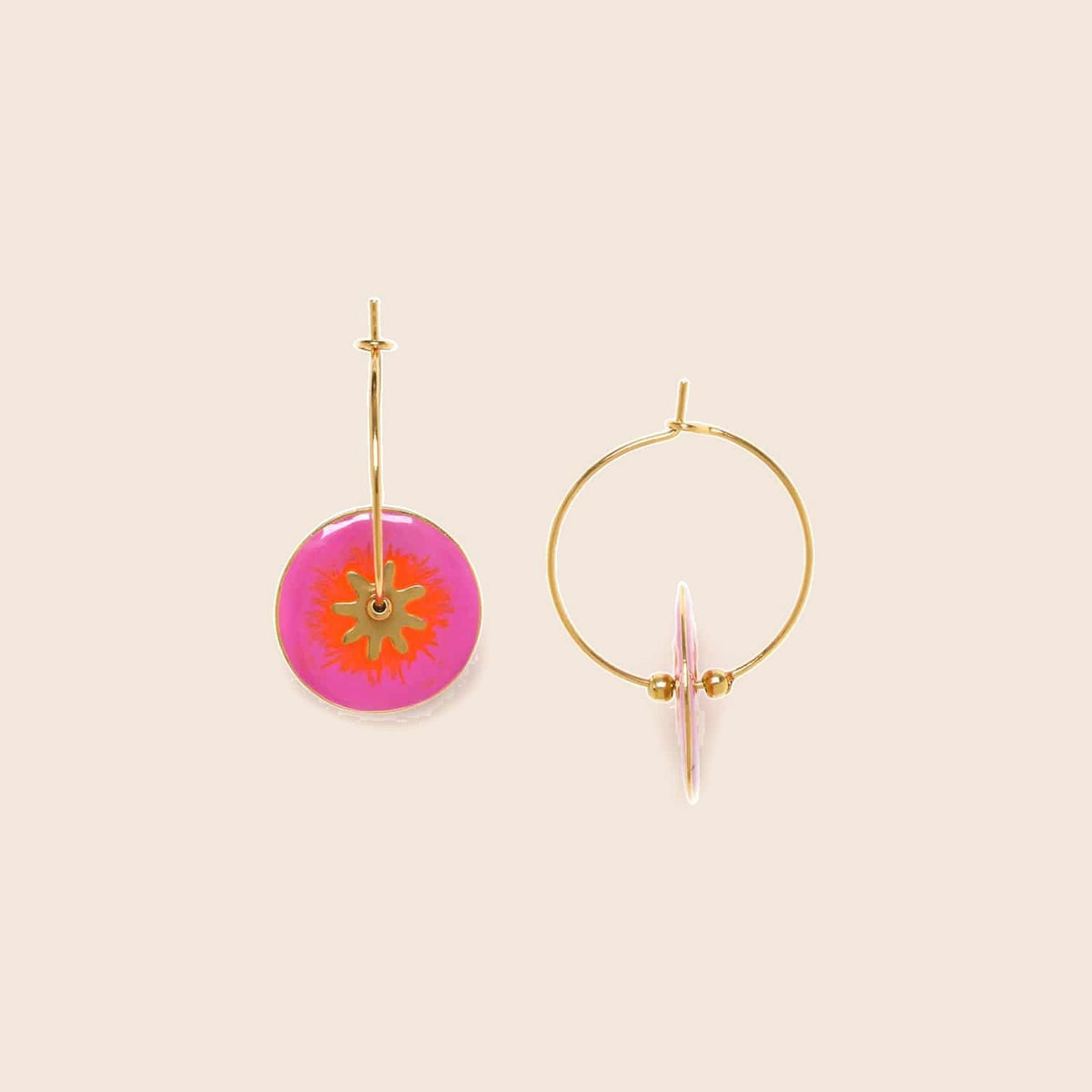 Franck Herval Esprit Boheme Osa Creole with Metal Disc Fuchsia afbeelding 1