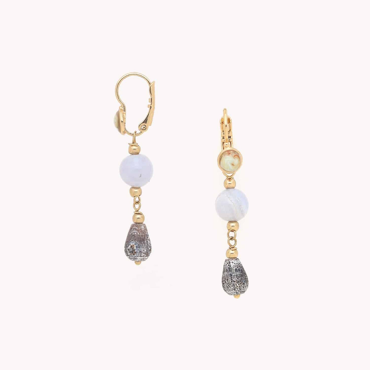 Nature Bijoux Drizzling oorbellen met chalcedoon