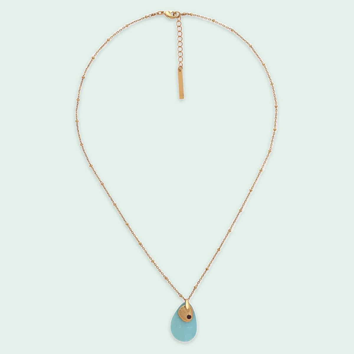 Franck Herval Laly Thin Chain Necklace Blue afbeelding 1