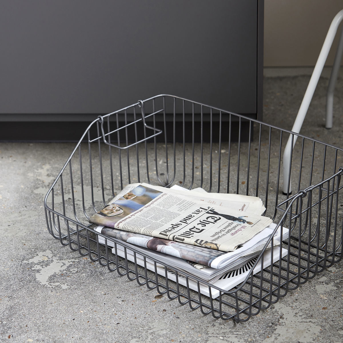 House Doctor – Panier empilable gris