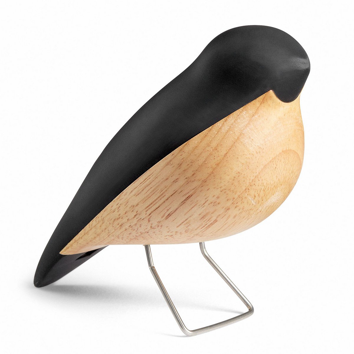 The Nightingale - Wooden Bird Animal Figure - Danish Design Zwart