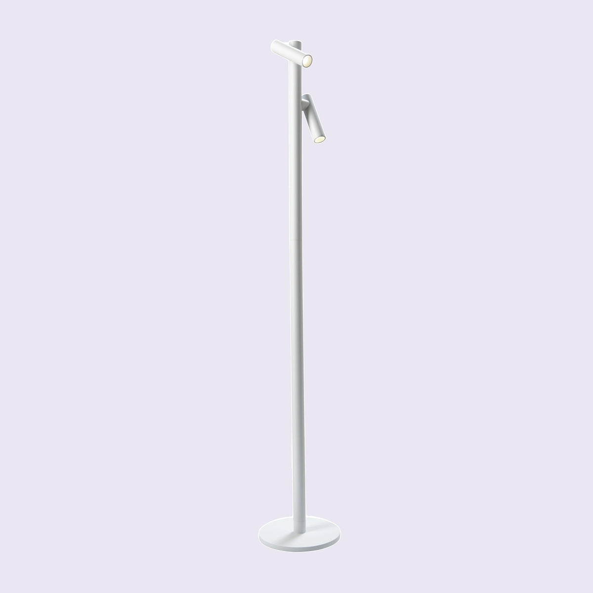 Lampadaire/lampe à piles Tubo - 120 cm - pour intérieur/extérieur - sans fil - 2 lampes - Blanc