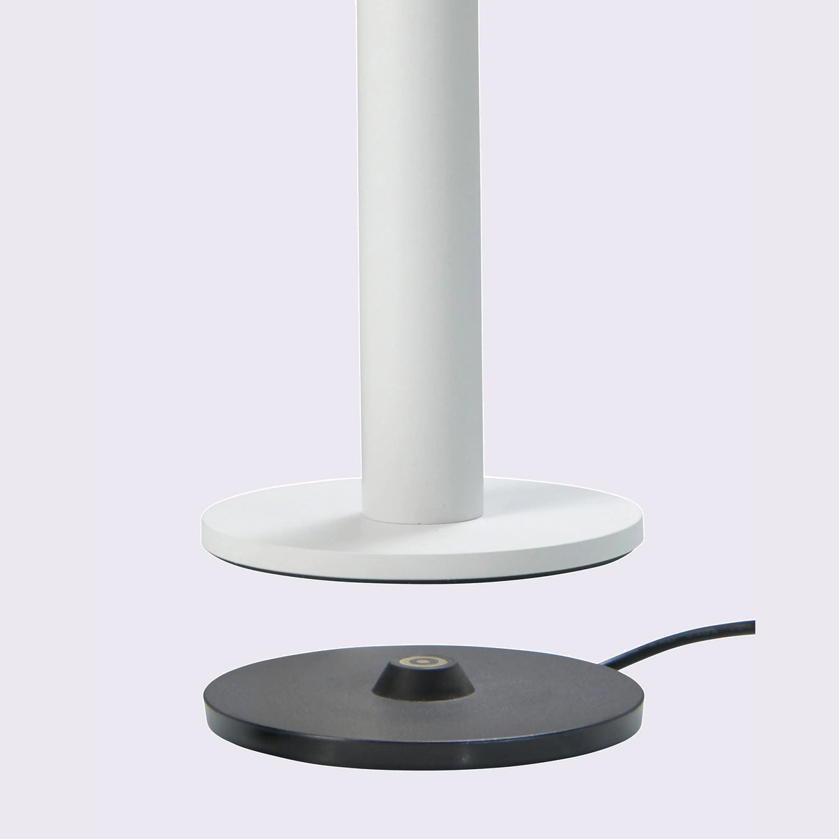 Lampadaire/lampe à piles Tubo - 120 cm - pour intérieur/extérieur - sans fil - 2 lampes - Blanc