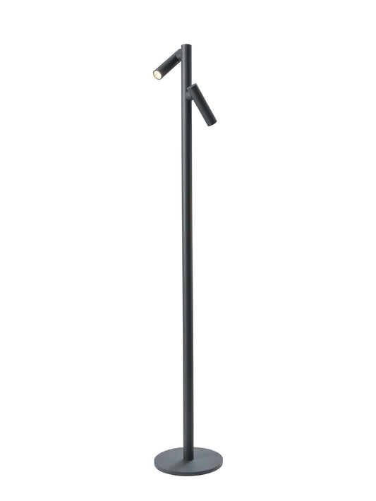 Tubo floor lamp/battery lamp Anthracite 120cm for indoor/outdoor use - cordless - 2 lamps