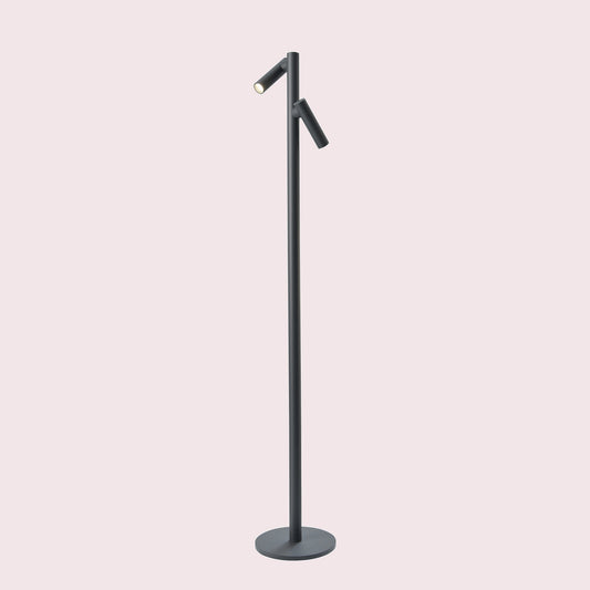 Tubo vloerlamp/acculamp Antraciet 120cm voor binnen/buiten / indoor/ outdoor - snoerloos - 2 lampen