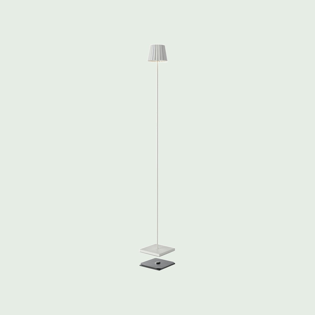 Lampadaire TROLL blanc à piles