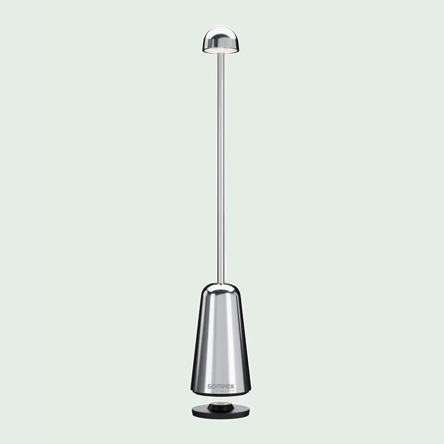 Sompex MINIMAX chroom oplaadbare tafellamp
