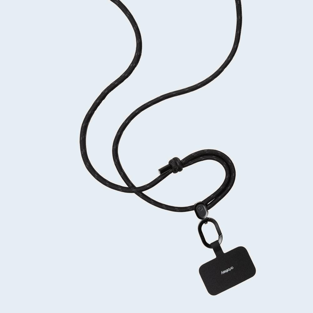 Zwarte Orbitkey telefoonband met verstelbare sluiting