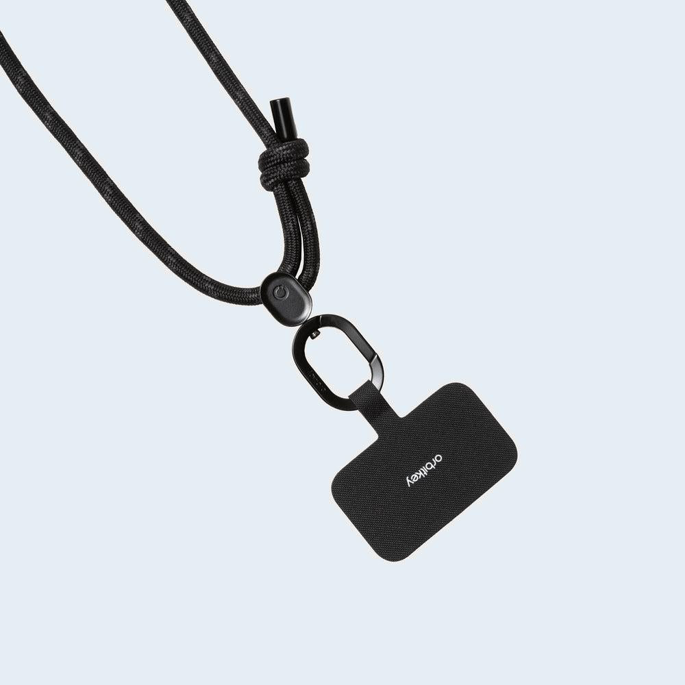 Verstelbaar koord van de zwarte Orbitkey phone strap