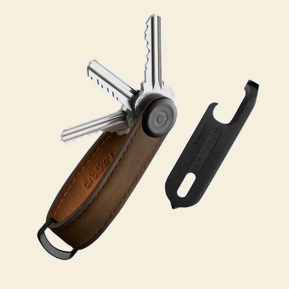 Orbitkey Key Organiser Crazy Horse Oak Brown + Multi-tool V2 Set foto 2