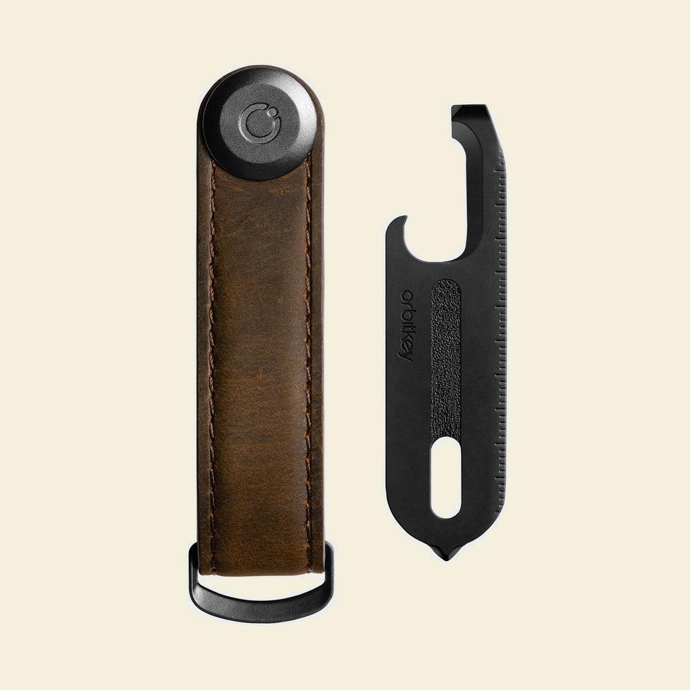 Orbitkey Key Organiser Crazy Horse Oak Brown + Multi-tool V2 Set foto 3