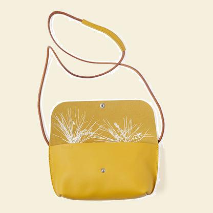 Keecie Secret Garden leren tas in geel