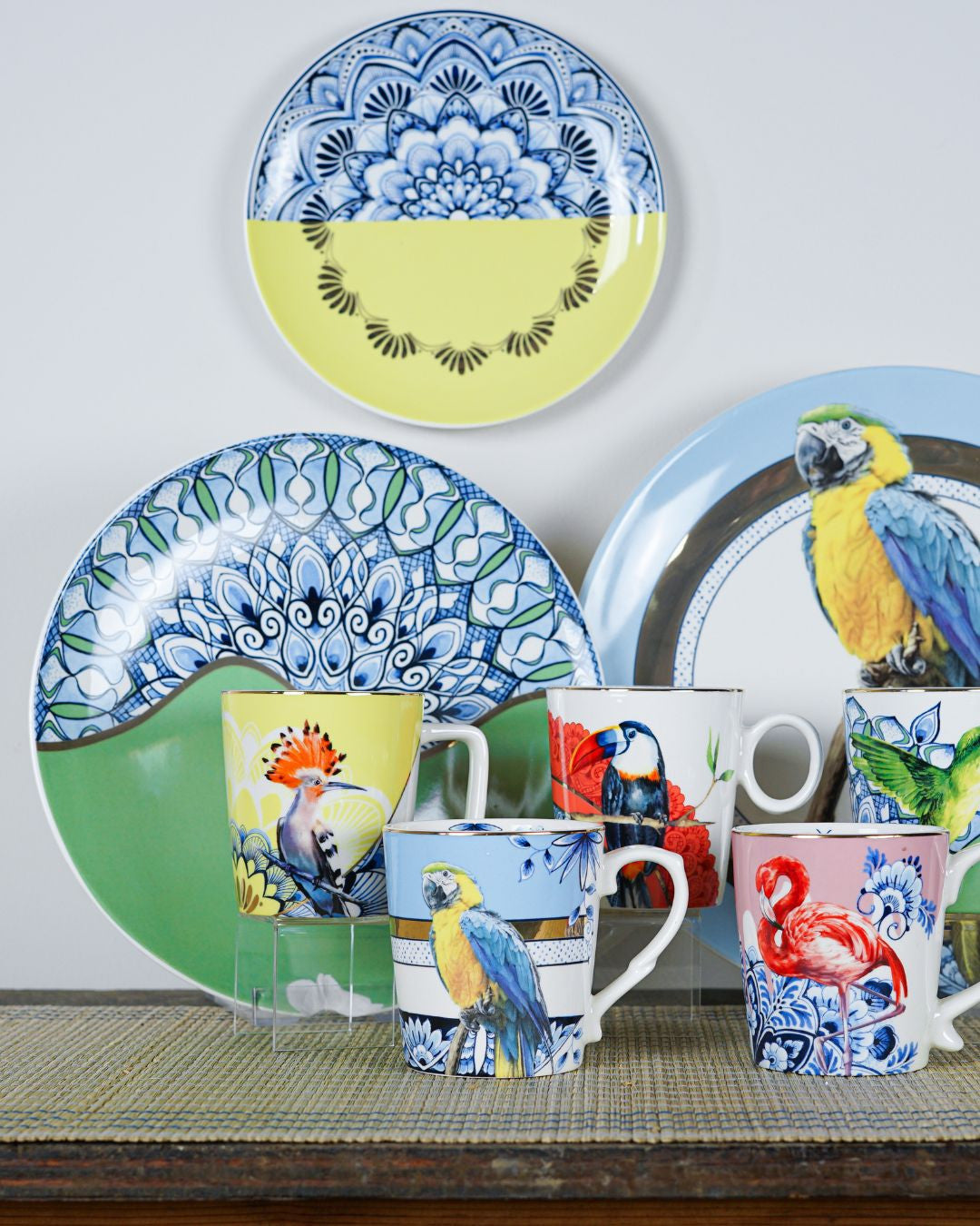 Bord Mandala geel 20cm