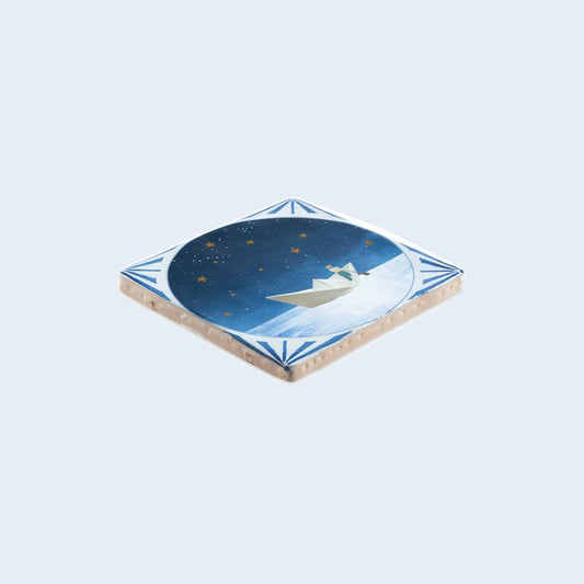 StoryTiles Towards New Horizons tegeltje met goud - 10 × 10 cm, aanvullende productfoto