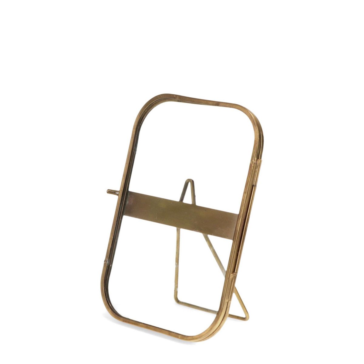 Rounded standing brass frame 10x15cm