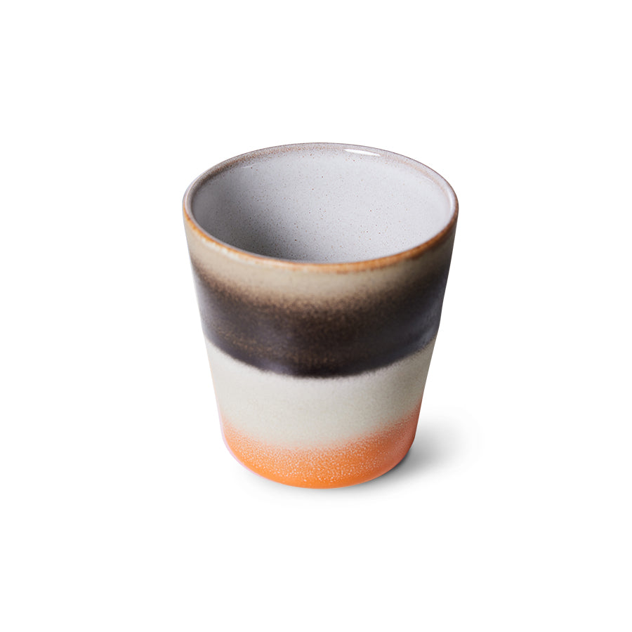 70s ceramics coffee mug in the color bomb