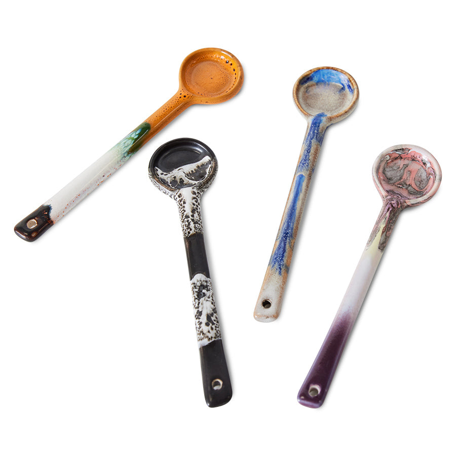 70s ceramics lepeltjes M (set van 4) – Force