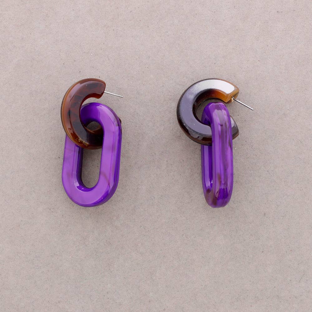 Hanger Oorbellen Hars Ring: Moerbei