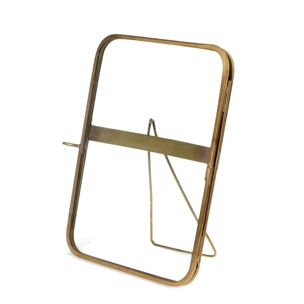 Rounded standing brass frame 13x18cm