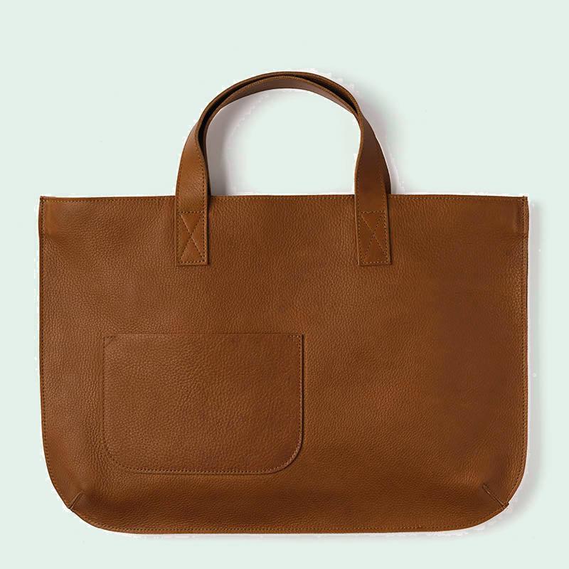 Keecie Elephant Joke leren shopper in Cognac used look