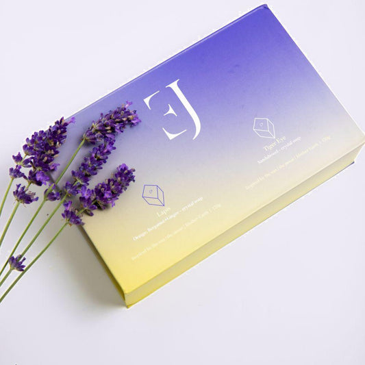 ExcluJess cadeauset kristalzepen Lapis Lazuli & Tijgeroog, productfoto 2
