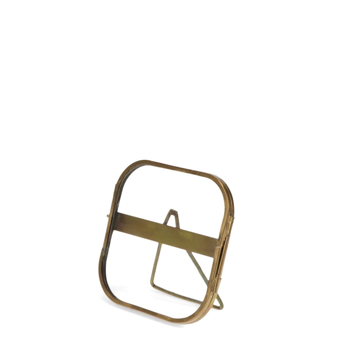 Rounded standing brass frame 10x10cm