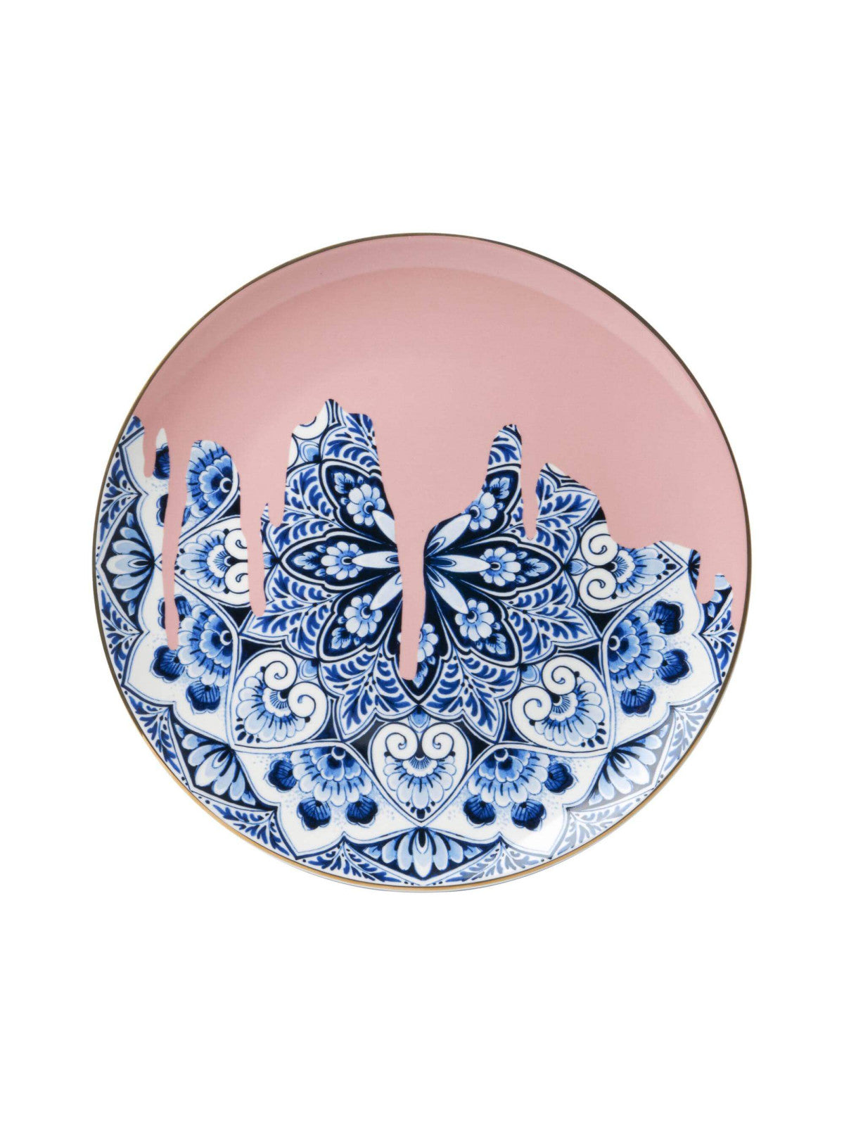 Wandbord Mandala Roze 26 cm van Heinen Delfts Blauw