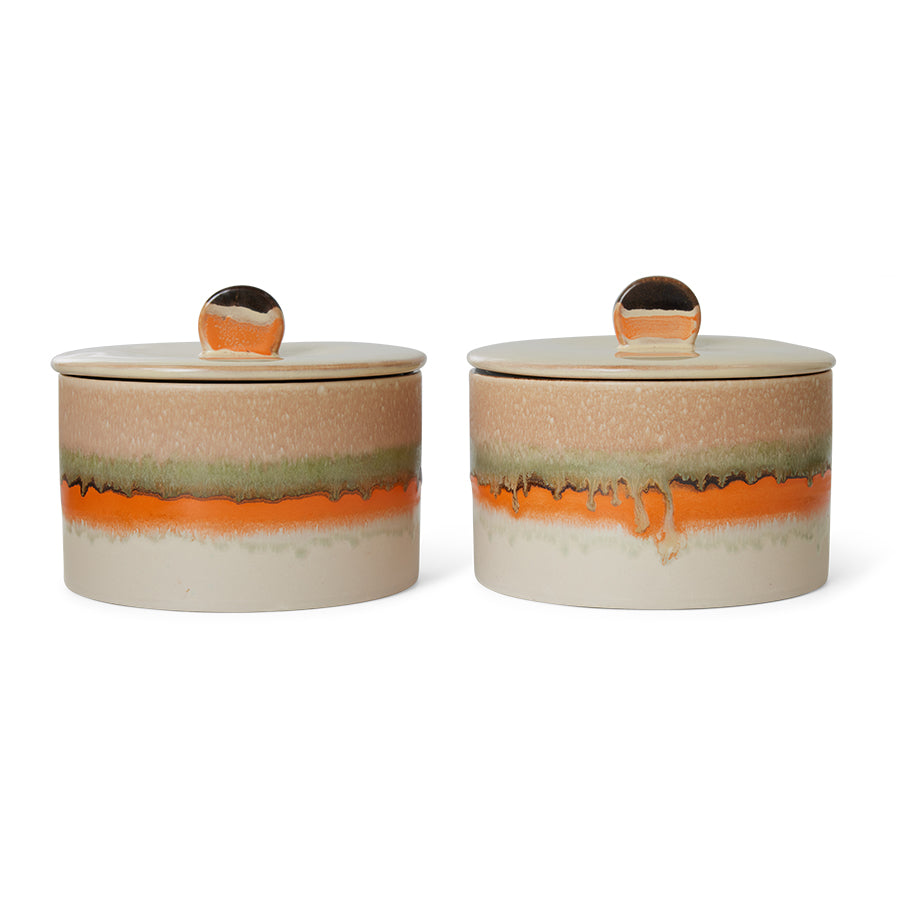 HKLIVING 70s ceramics cookie jar Burst sfeerbeeld