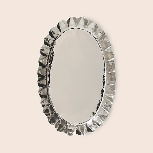 HKLiving New Classics grote chroomkleurige schaal