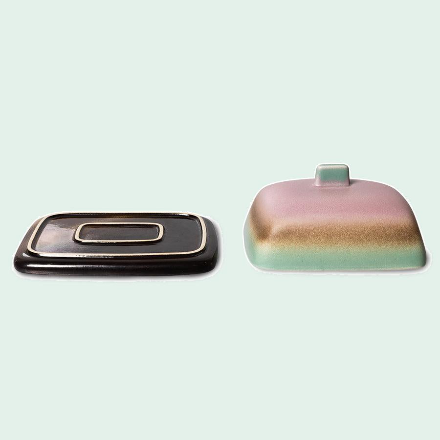 HKLIVING 70s Ceramics botervloot Mercury – detailfoto