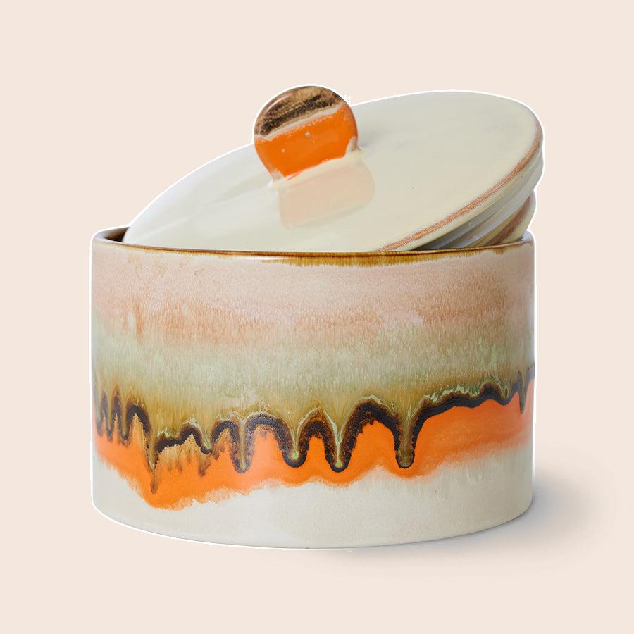 HKLIVING 70s Ceramics koekjespot Burst – detailfoto