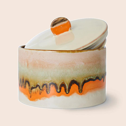 HKLIVING 70s Ceramics koekjespot Burst – detailfoto