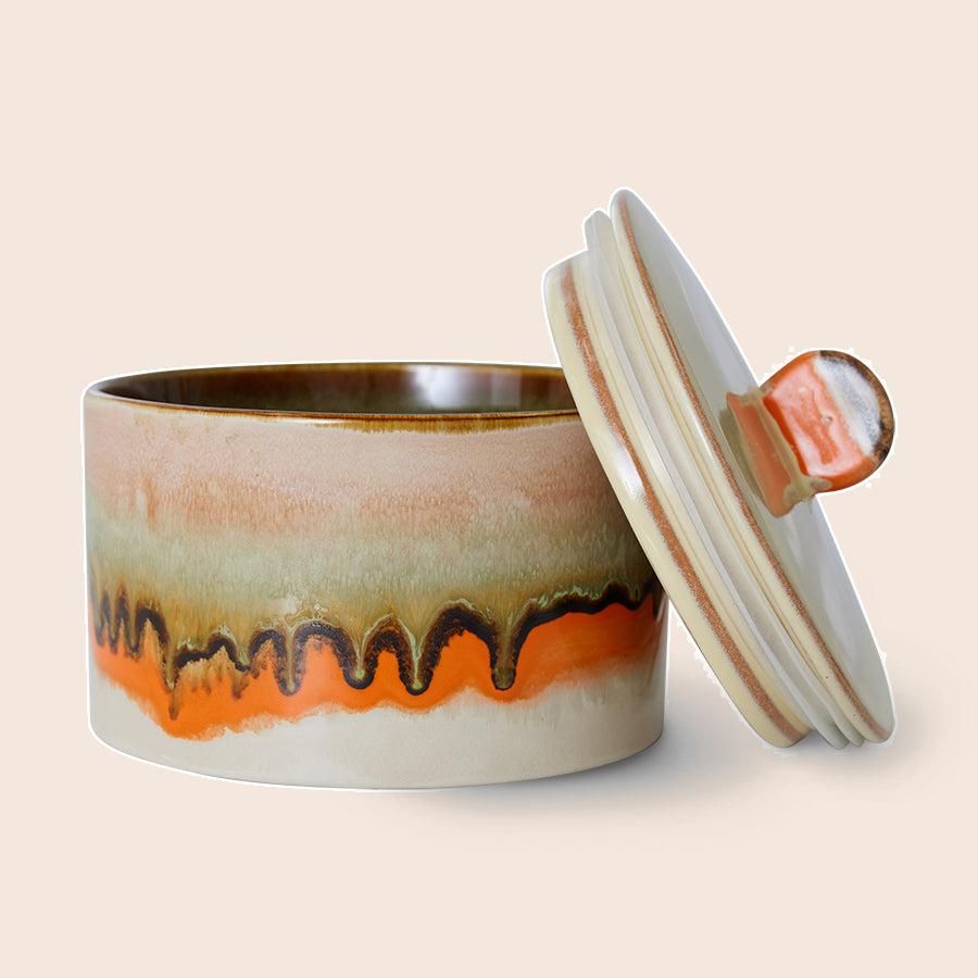 HKLIVING 70s Ceramics koekjespot Burst – detailfoto