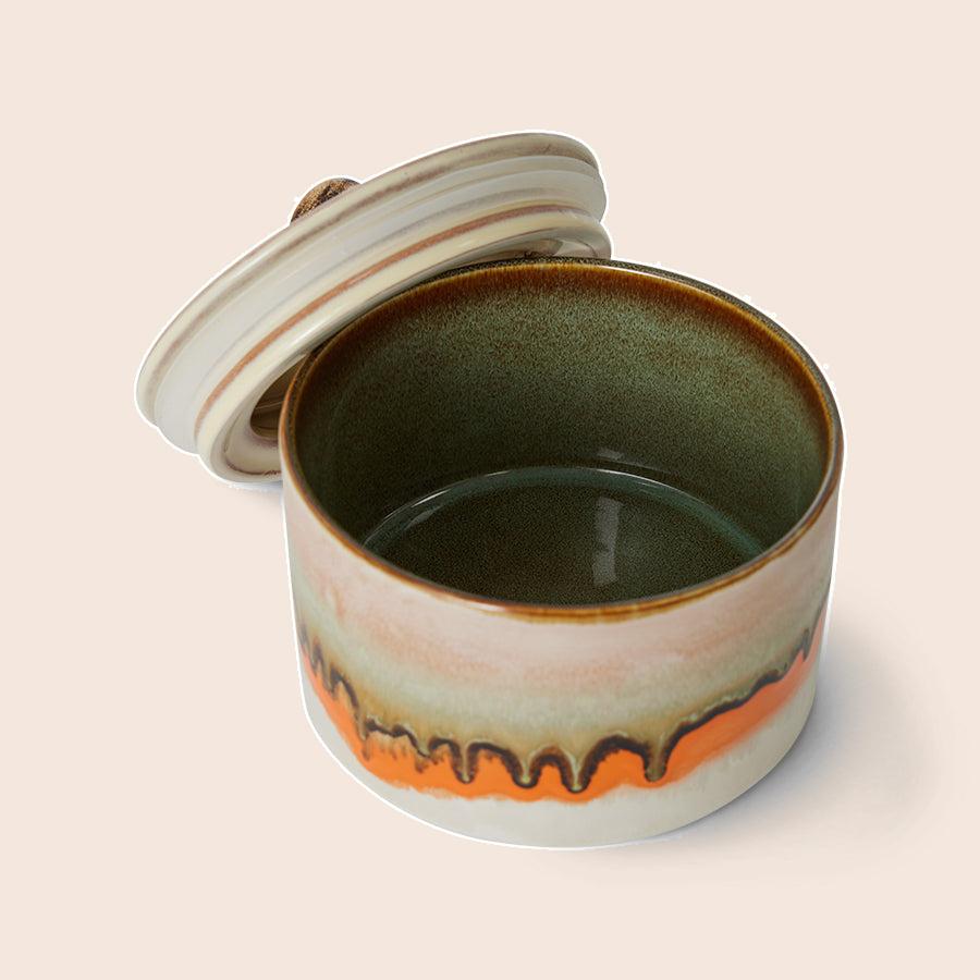 HKLIVING 70s Ceramics koekjespot Burst – detailfoto