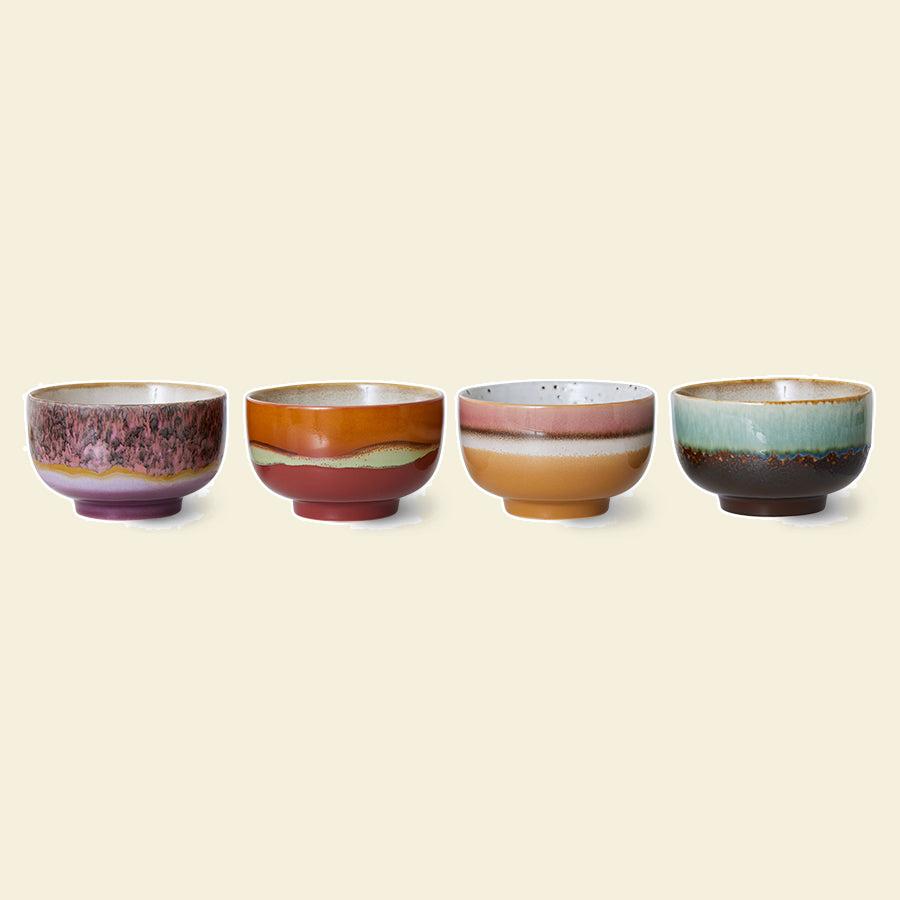 HKLIVING 70s Ceramics noedelkommen Geyser – set van 4 – detailfoto