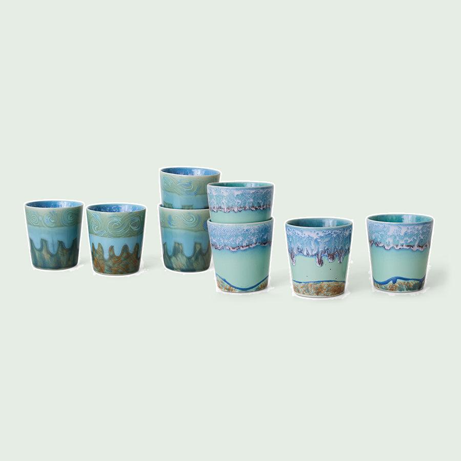 HKLIVING 70s Ceramics Van Gogh koffiemokken Self Portrait – set van 2 – detailfoto