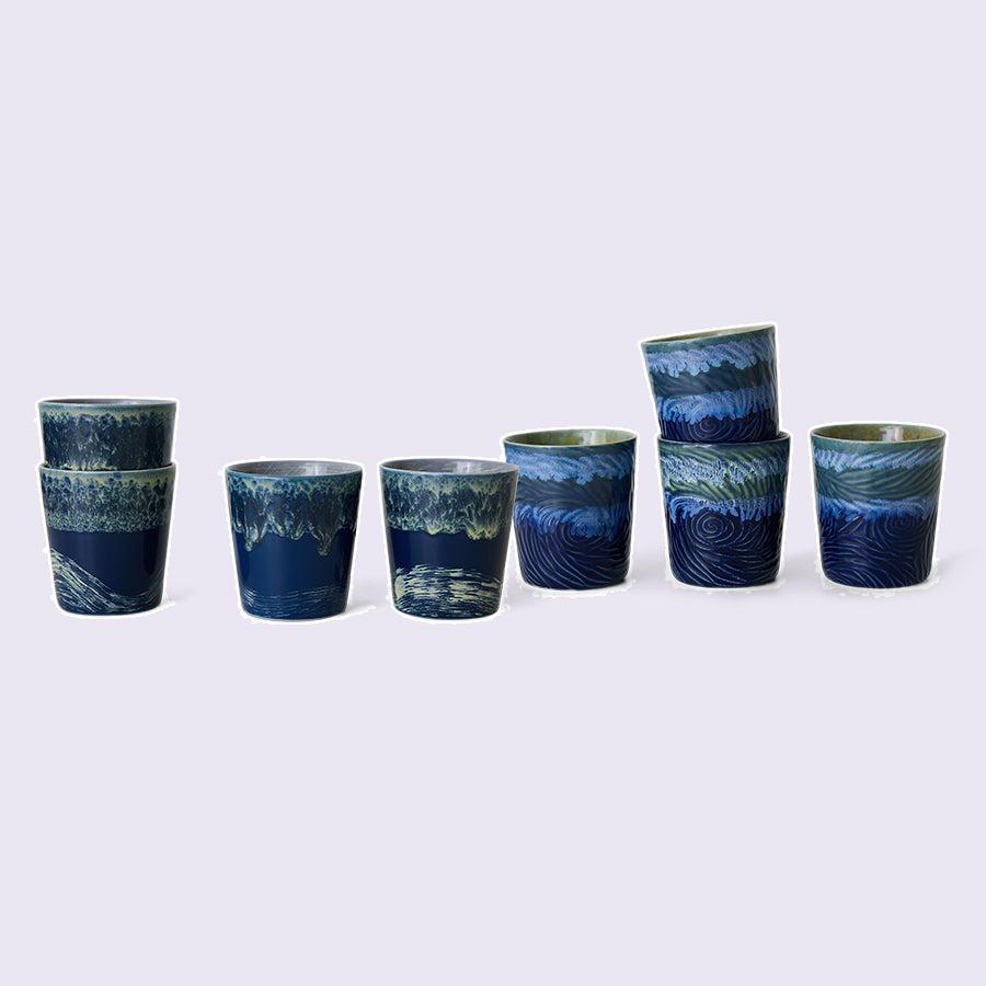 HKLIVING 70s Ceramics Van Gogh koffiemokken Starry Night – set van 2 – detailfoto
