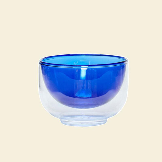 Hübsch Kiosk glazen schaal blauw