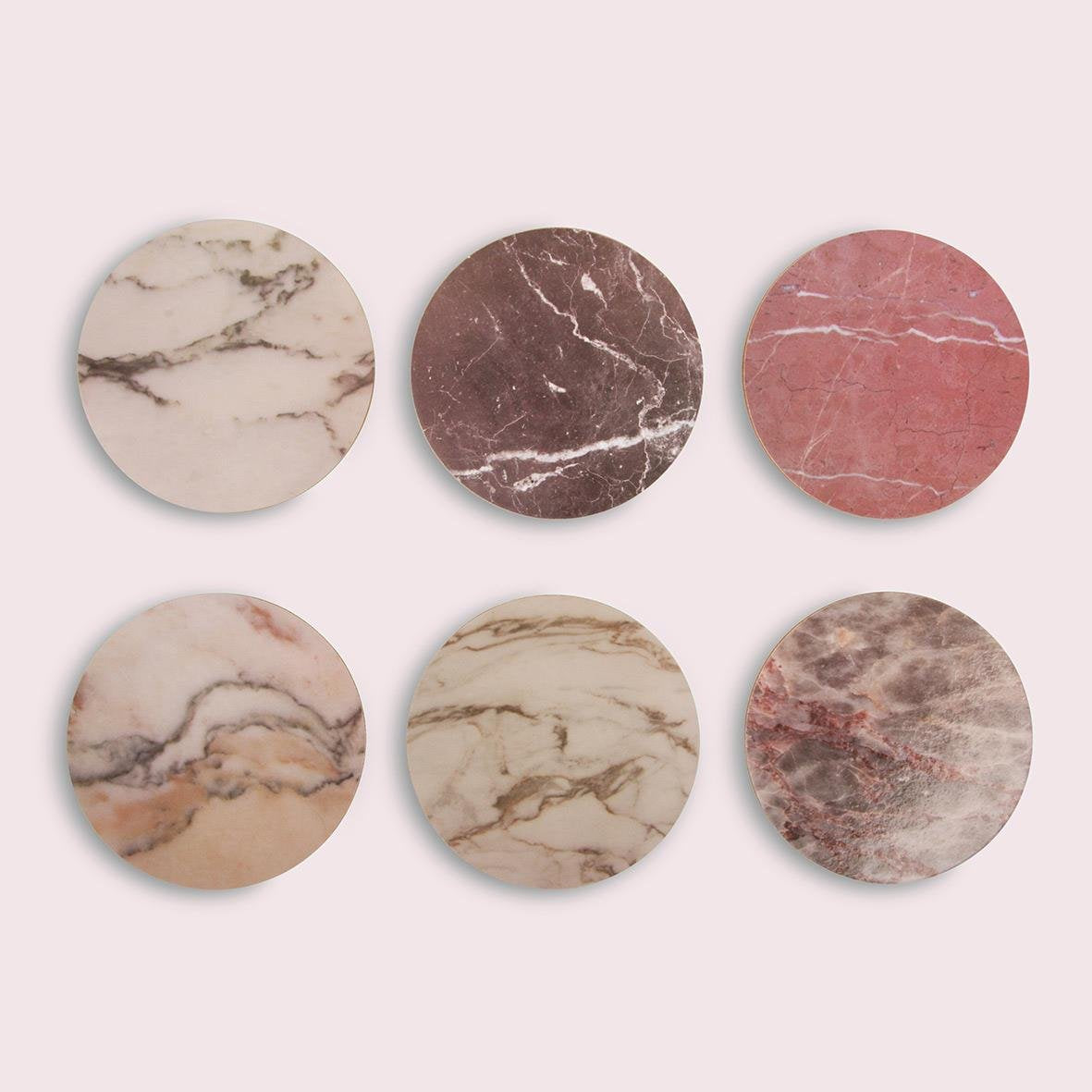 &Klevering Marble onderzetters set van 6