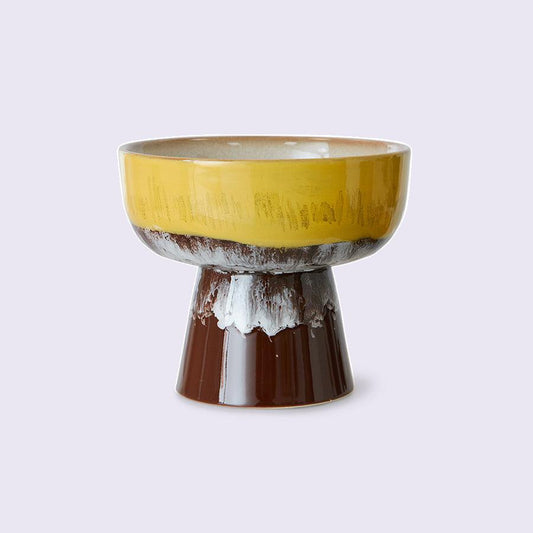 HKliving 70s Ceramics tapasschaaltje op voet L – Creek