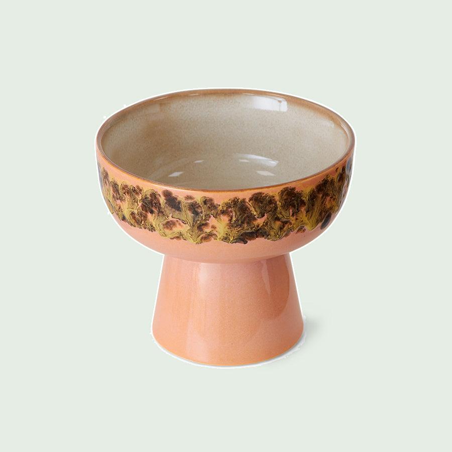 HKliving 70s Ceramics tapasschaaltje op voet L – Lush