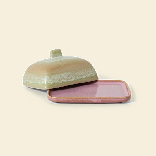 HKLIVING 70s Ceramics botervloot Skyline detailfoto