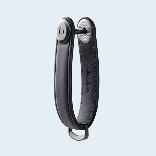 Orbitkey Key Organiser Crazy Horse Steel Grey detail