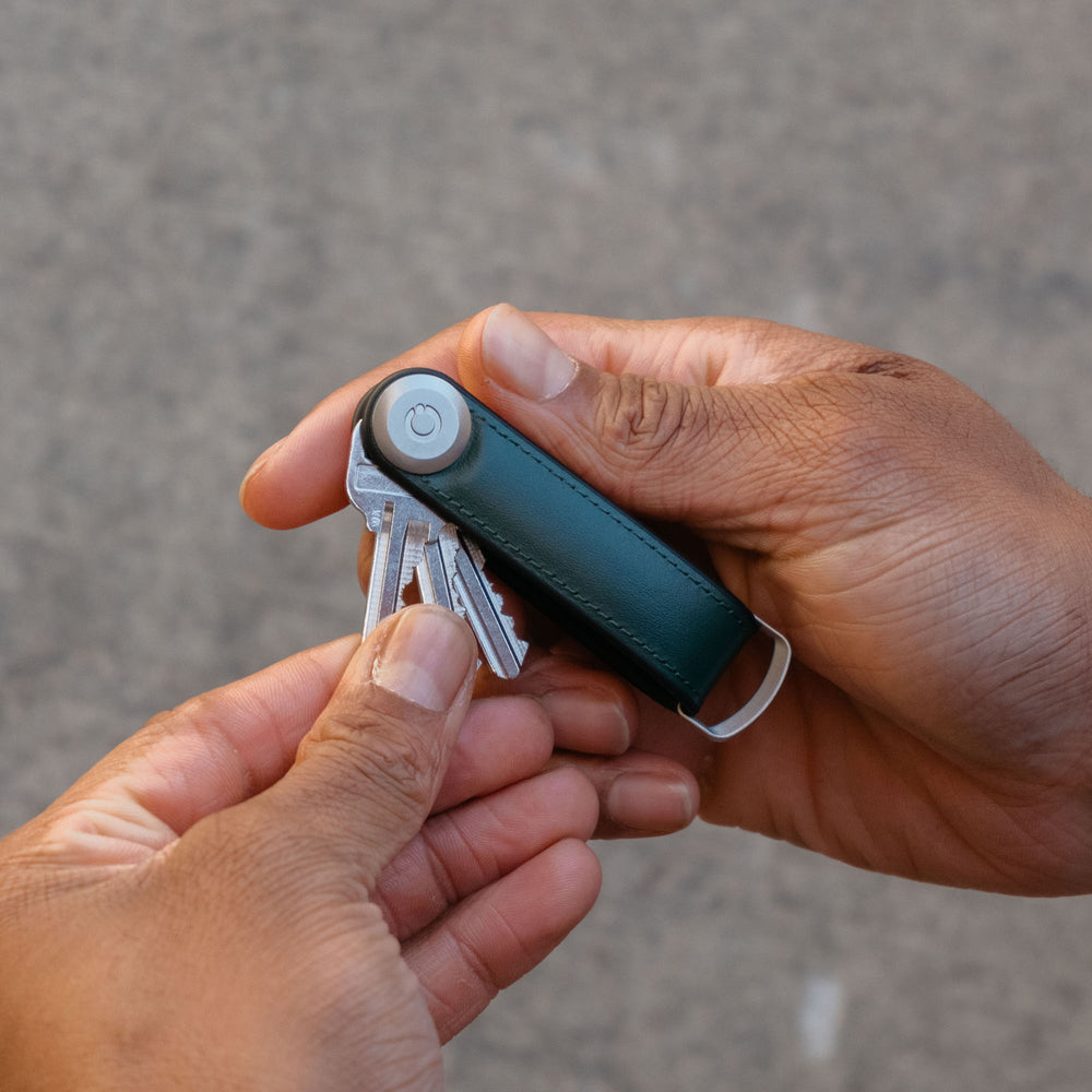 Orbitkey Key Organiser Hybrid Leather Pine Green