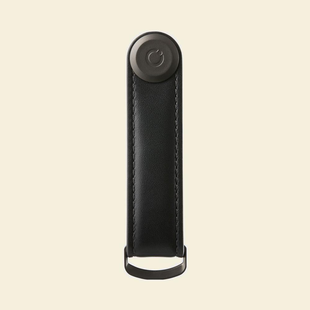 Orbitkey Key Organiser Leather Black met zwart stiksel